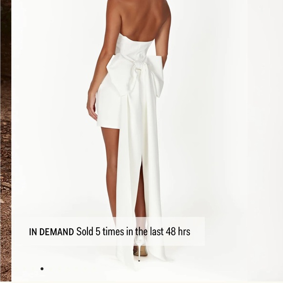 Meshki Meredith Strapless Bow Mini Dress - Picture 1 of 8
